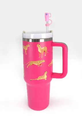 40oz  SILICONE TUMBLER  STYLE STRAW COVER CAP | 40BT1921: Pink