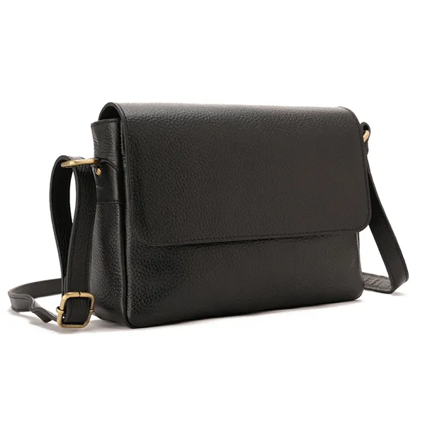 Alina – Multi-Pocket Leather Crossbody Bag