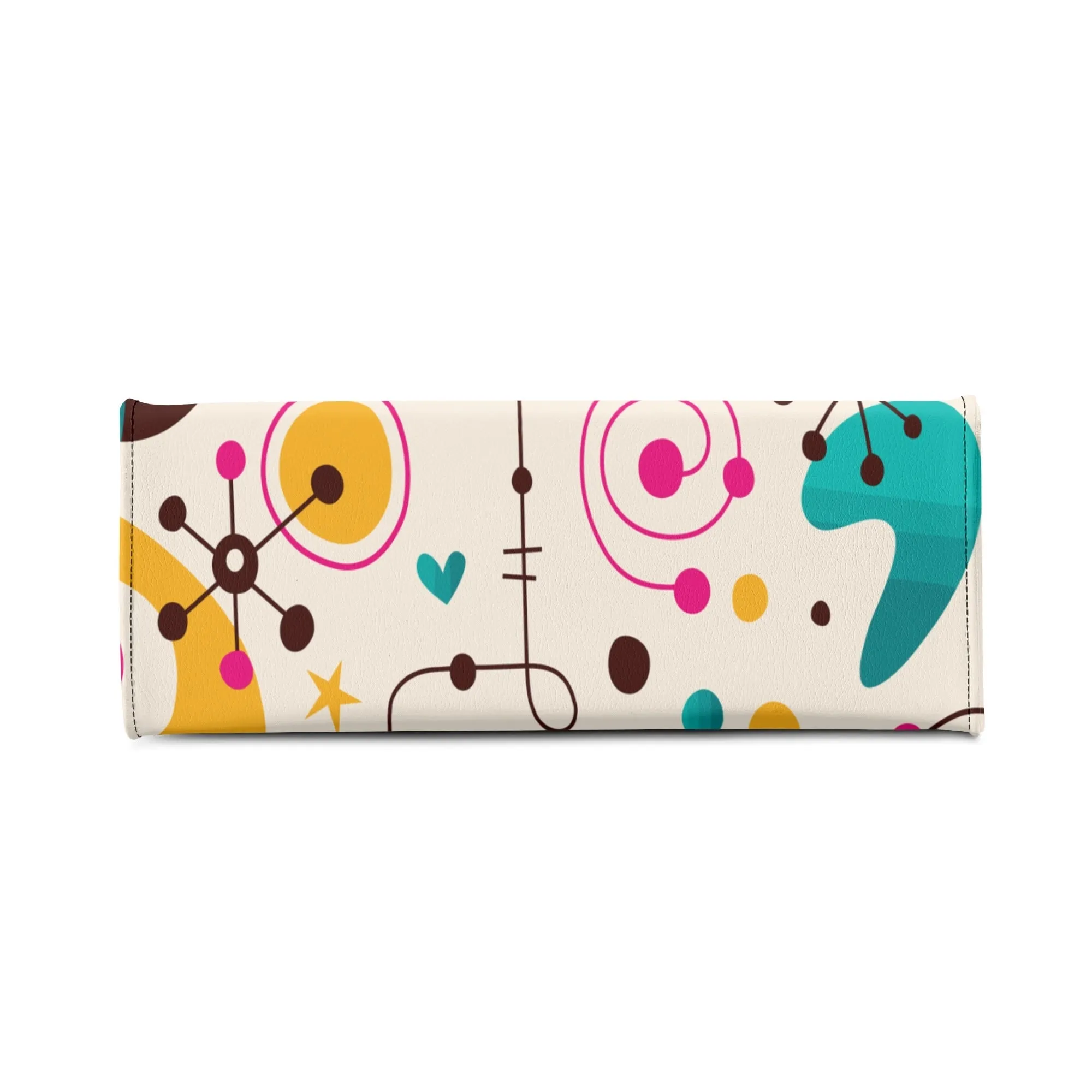 Atomic 1950s Retro Mod Satchel, Mid Century Modern Kitsch Quirky Handbag