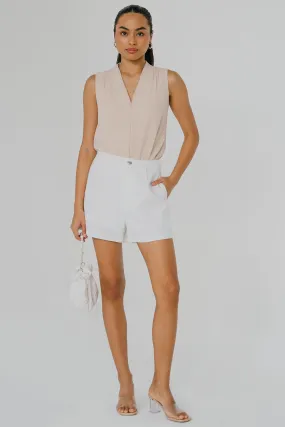 Beverly Hills Tailored Shorts (White)