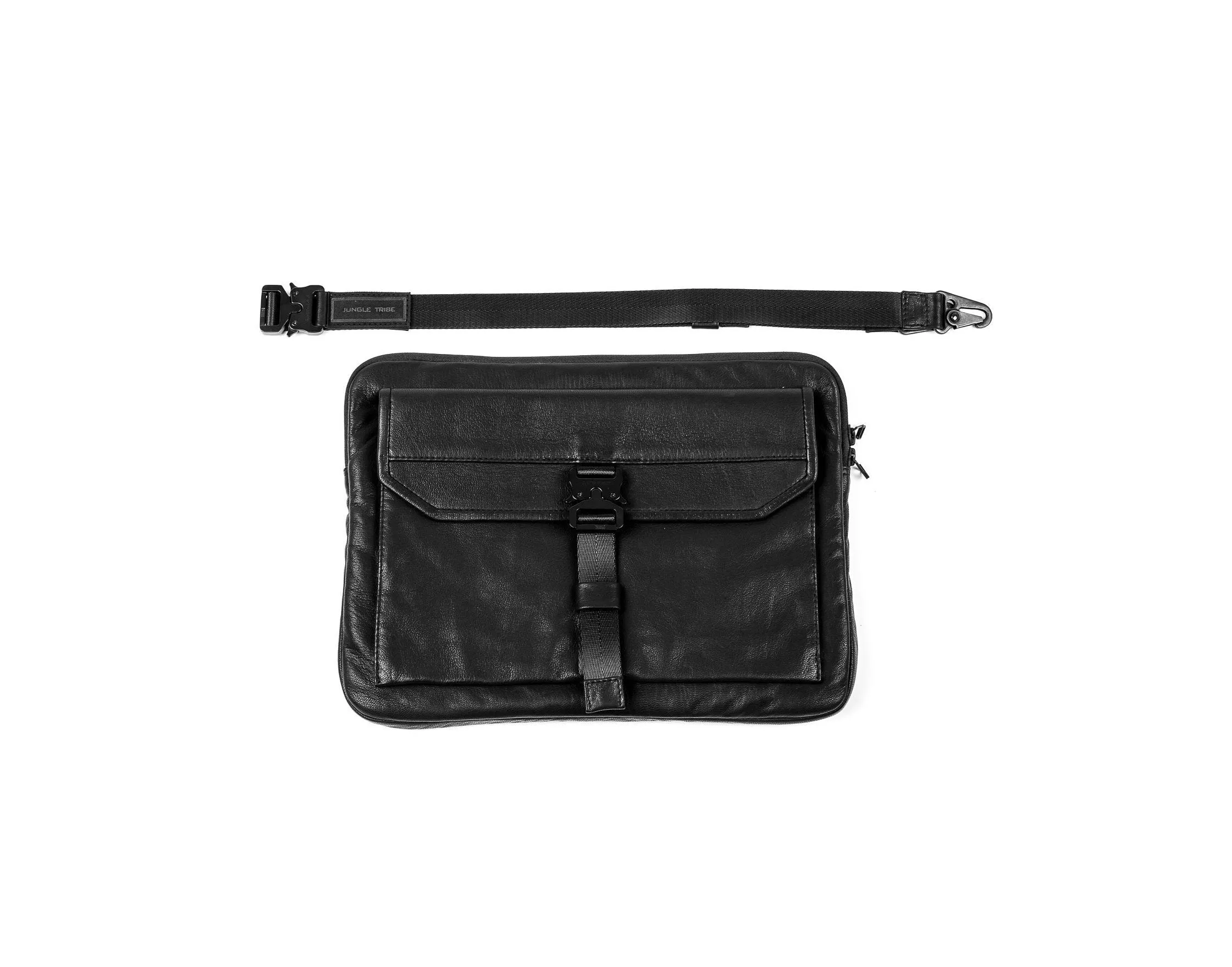 Black Leather Edge Laptop Bag Sleeve and Bag