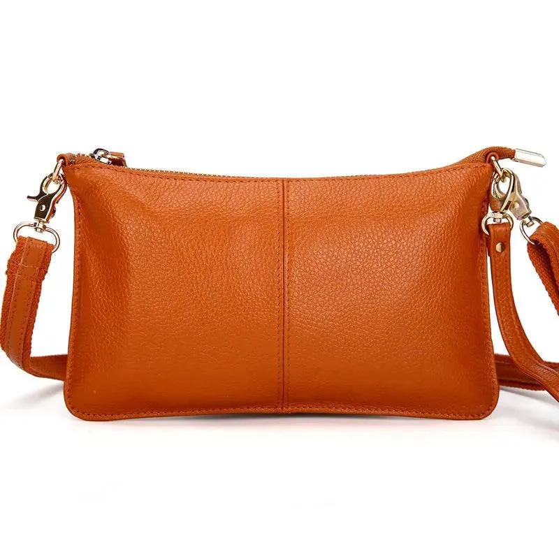 Candy Color Leather Day Clutch