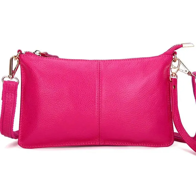 Candy Color Leather Day Clutch