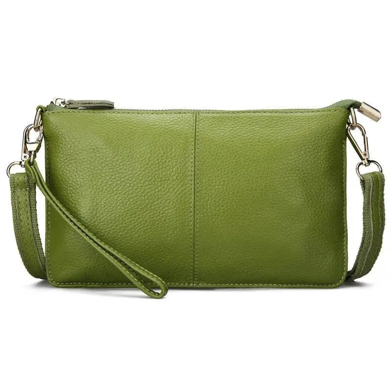 Candy Color Leather Day Clutch