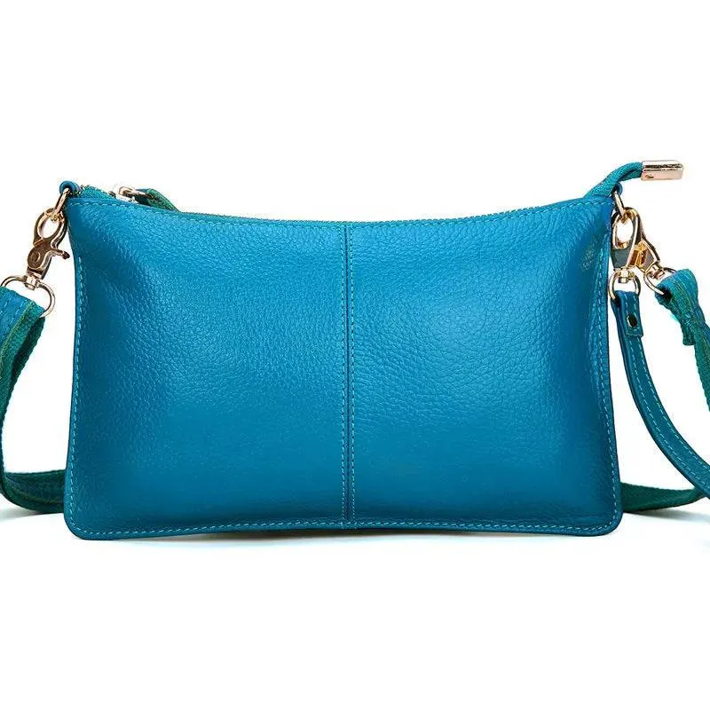 Candy Color Leather Day Clutch