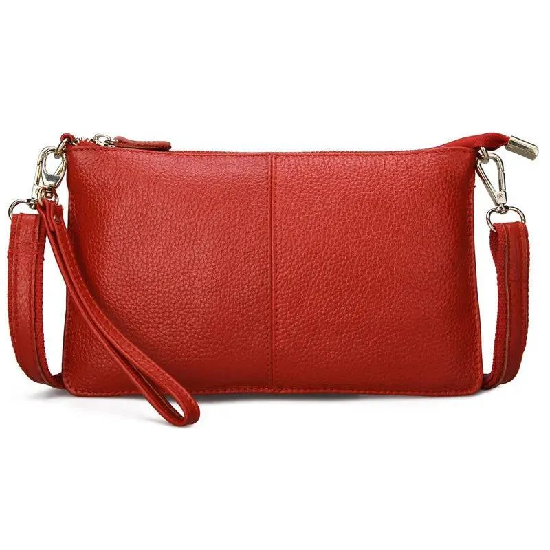 Candy Color Leather Day Clutch