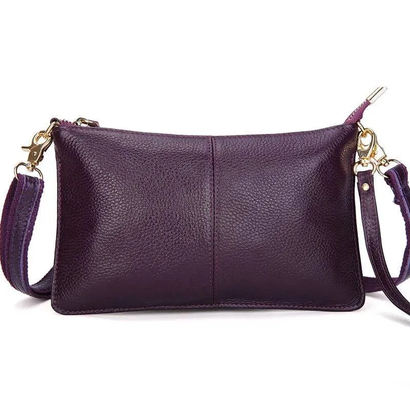 Candy Color Leather Day Clutch