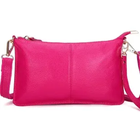 Candy Color Leather Day Clutch