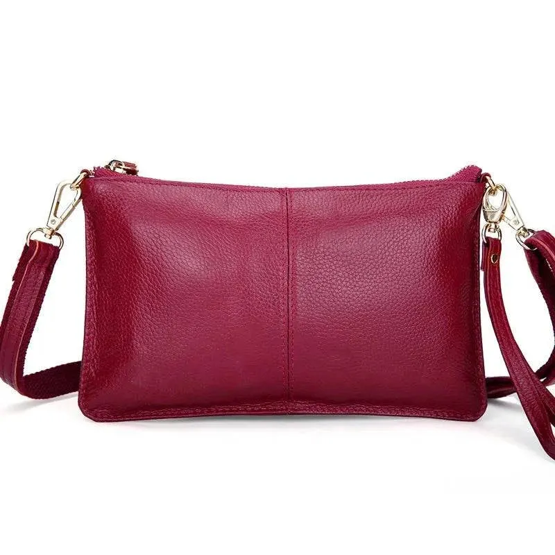 Candy Color Leather Day Clutch