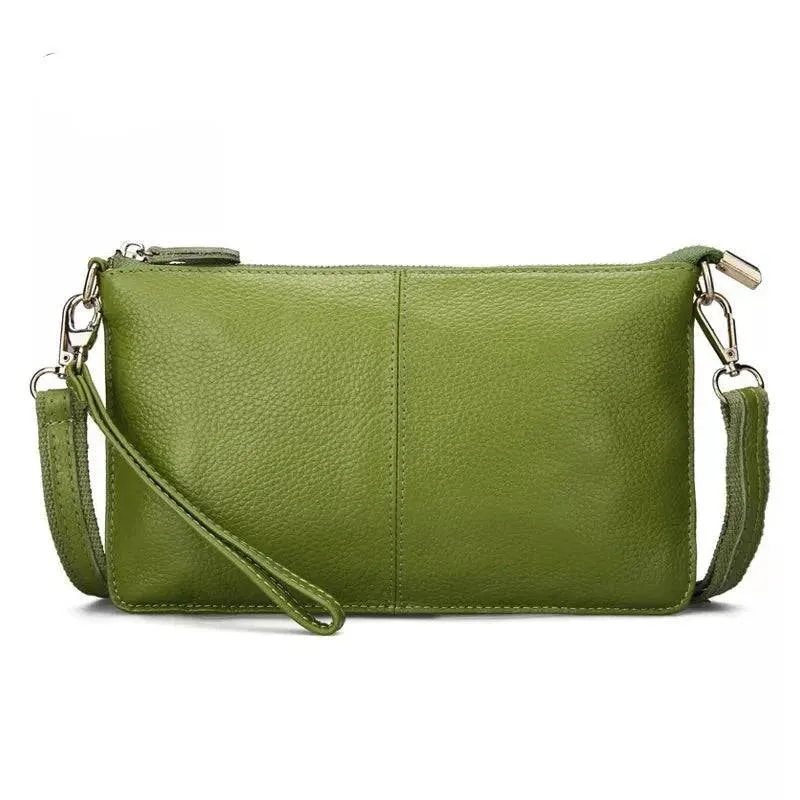 Candy Color Leather Day Clutch