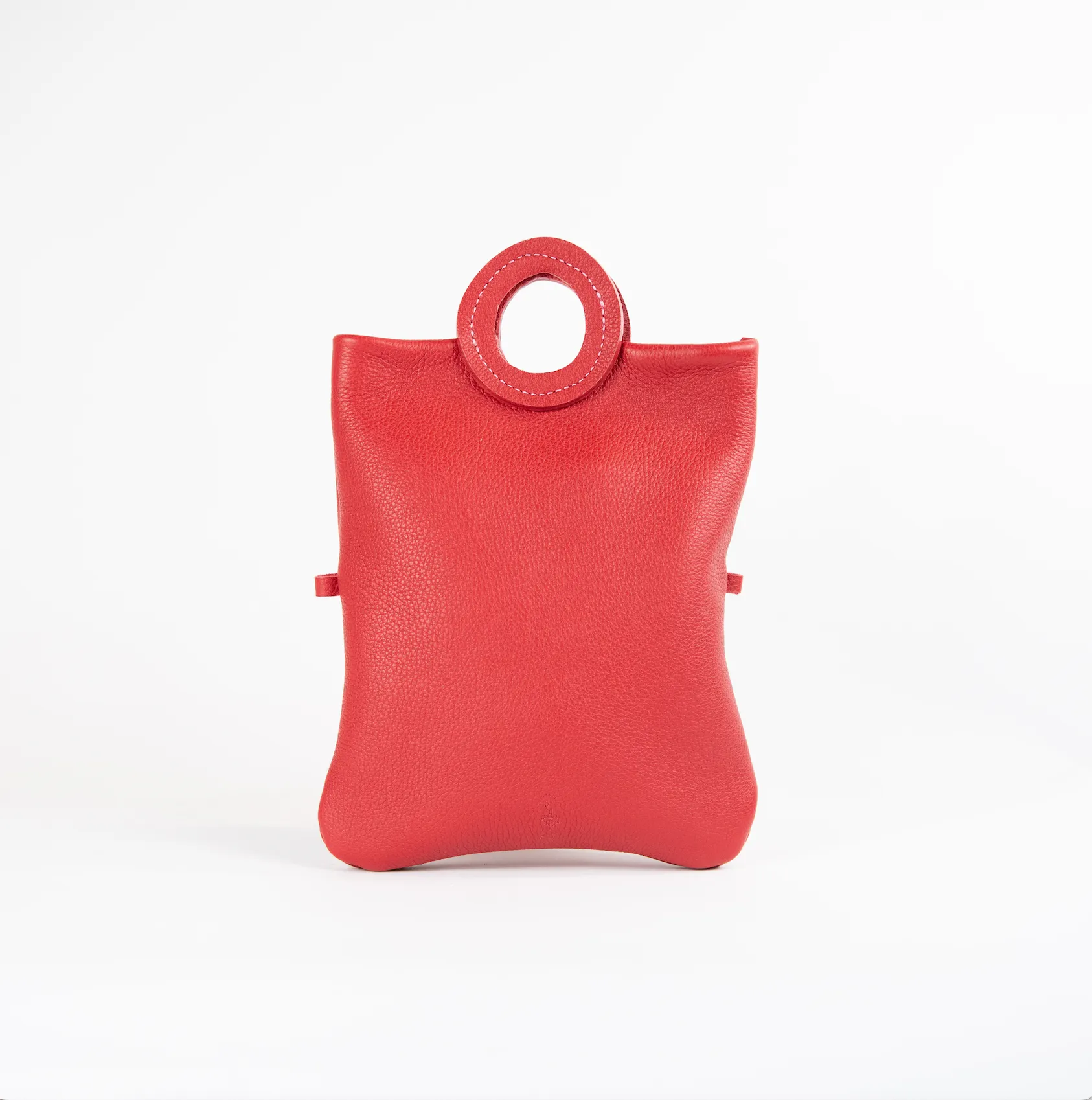 Daphne Foldover Clutch - Pebbled Raspberry