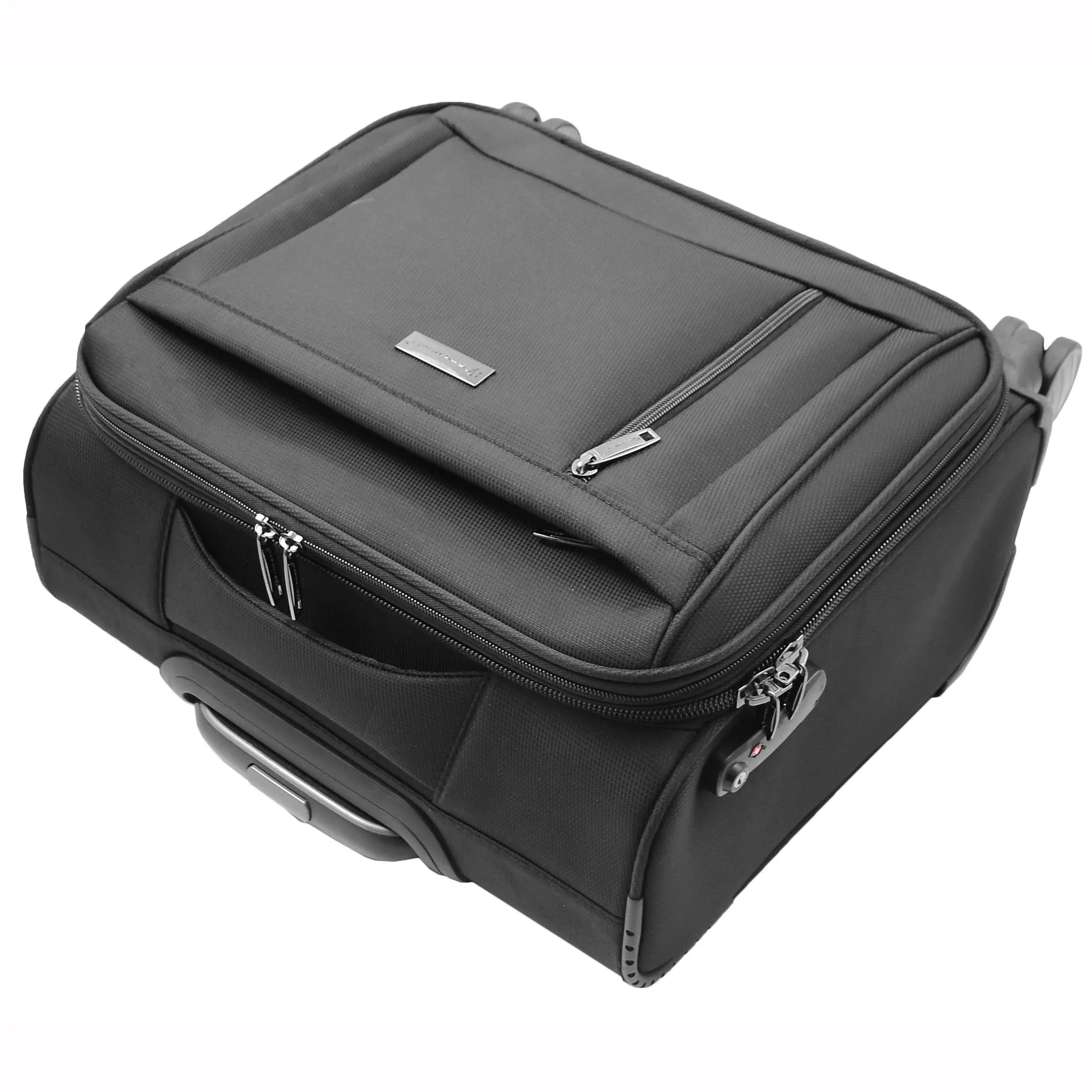 DR527 Pilot Case Cabin Bag With Four Wheels Black