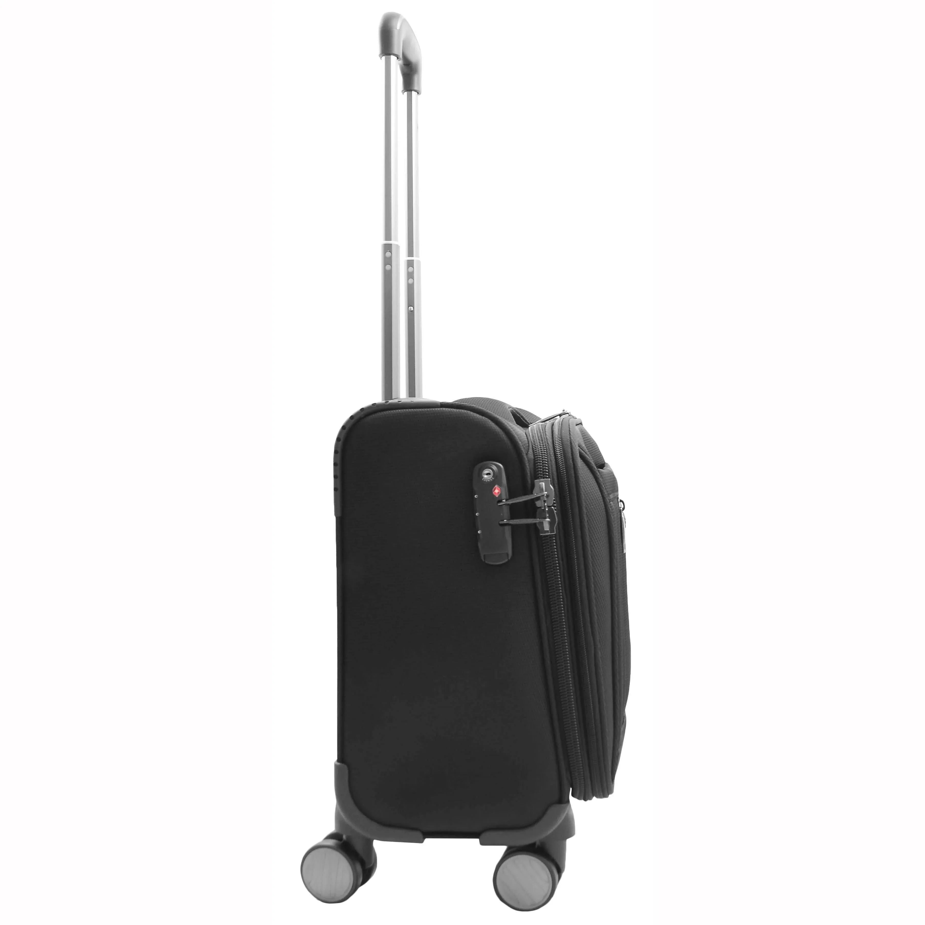 DR527 Pilot Case Cabin Bag With Four Wheels Black