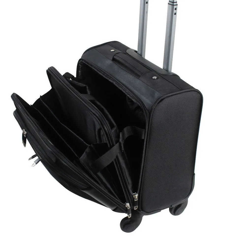DR643 Four Wheeled Travel Business Organiser Pilot Case Black