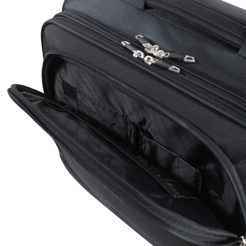 DR643 Four Wheeled Travel Business Organiser Pilot Case Black