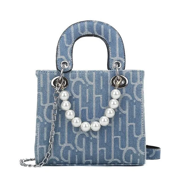 Fashion Luxury Brands Purses and Handbags Printed Pearl Accessories Women's Handbag Bags for Women 2021 Bolsos Para Mujer