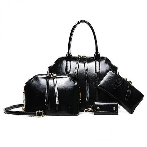 Fashion Women's Synthetic Leather Shoulder Bag   Messenger Bag   Bag   Wallet 4 Sets