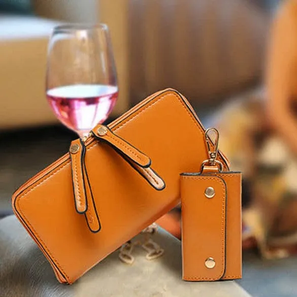 Fashion Women's Synthetic Leather Shoulder Bag   Messenger Bag   Bag   Wallet 4 Sets
