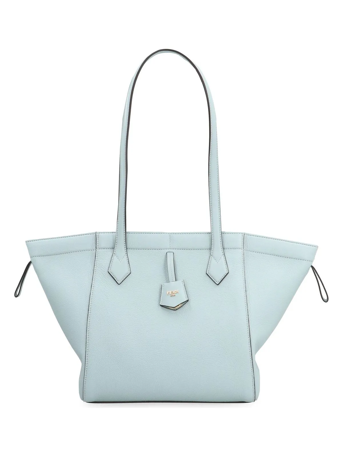 FENDI ORIGAMI PEBBLED LEATHER TOTE