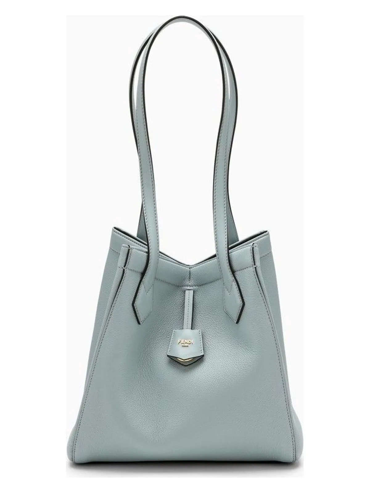 FENDI ORIGAMI PEBBLED LEATHER TOTE