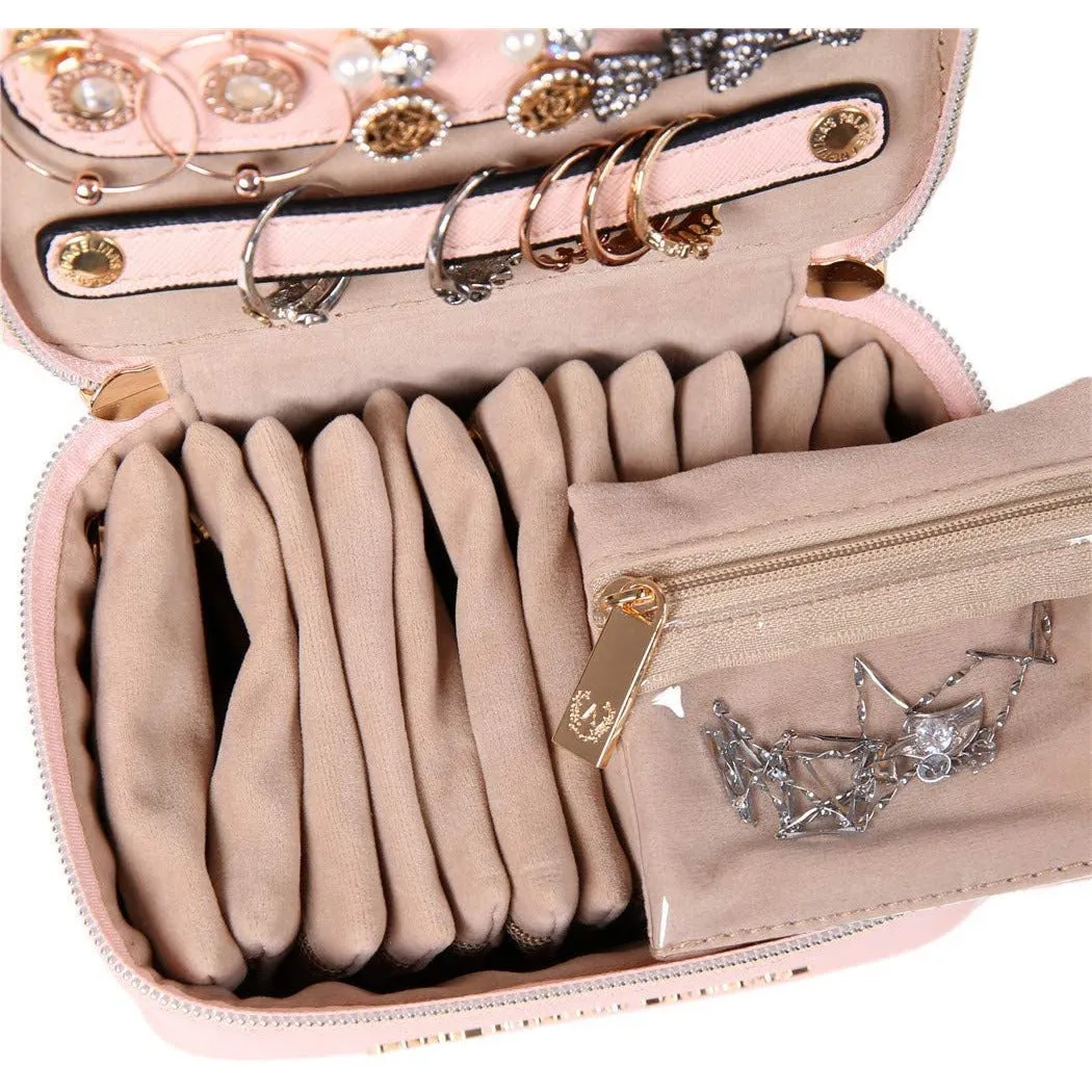 Jewelry Organizer Case Soft Pink