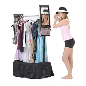 Large Rac N' Roll Bag Wheeled Drop Bottom Duffel With Garment Rack