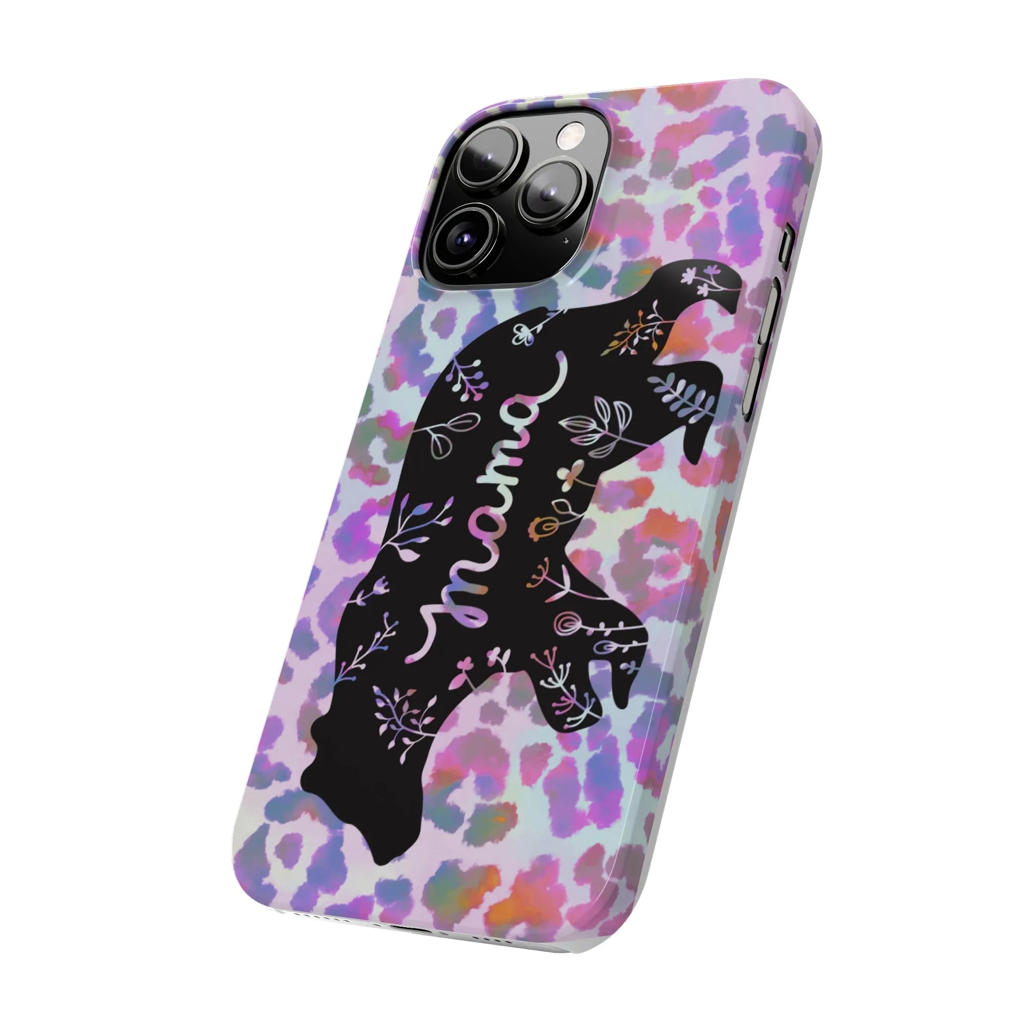 Mama Bear Cheetah iPhone Slim Phone Cases