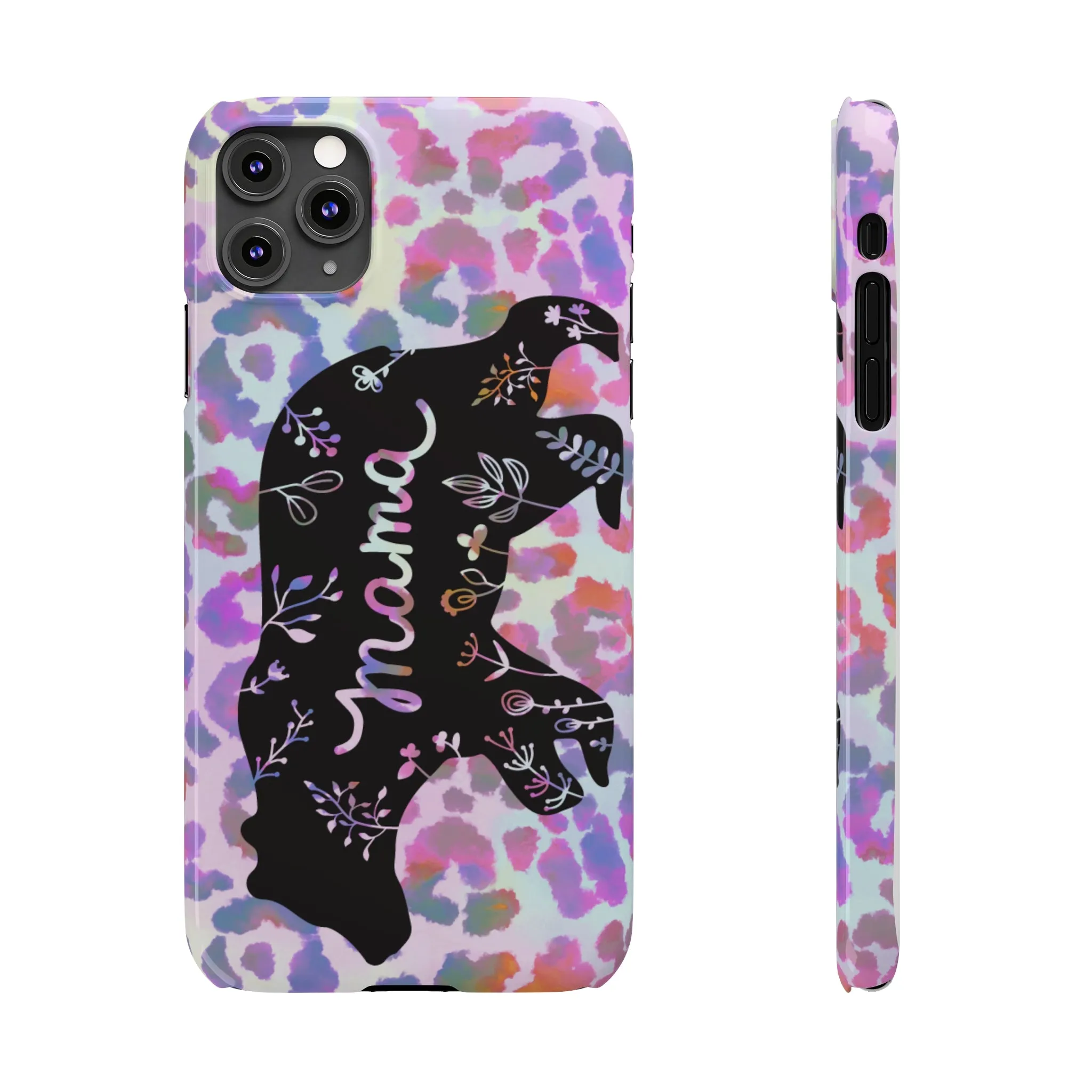 Mama Bear Cheetah iPhone Slim Phone Cases