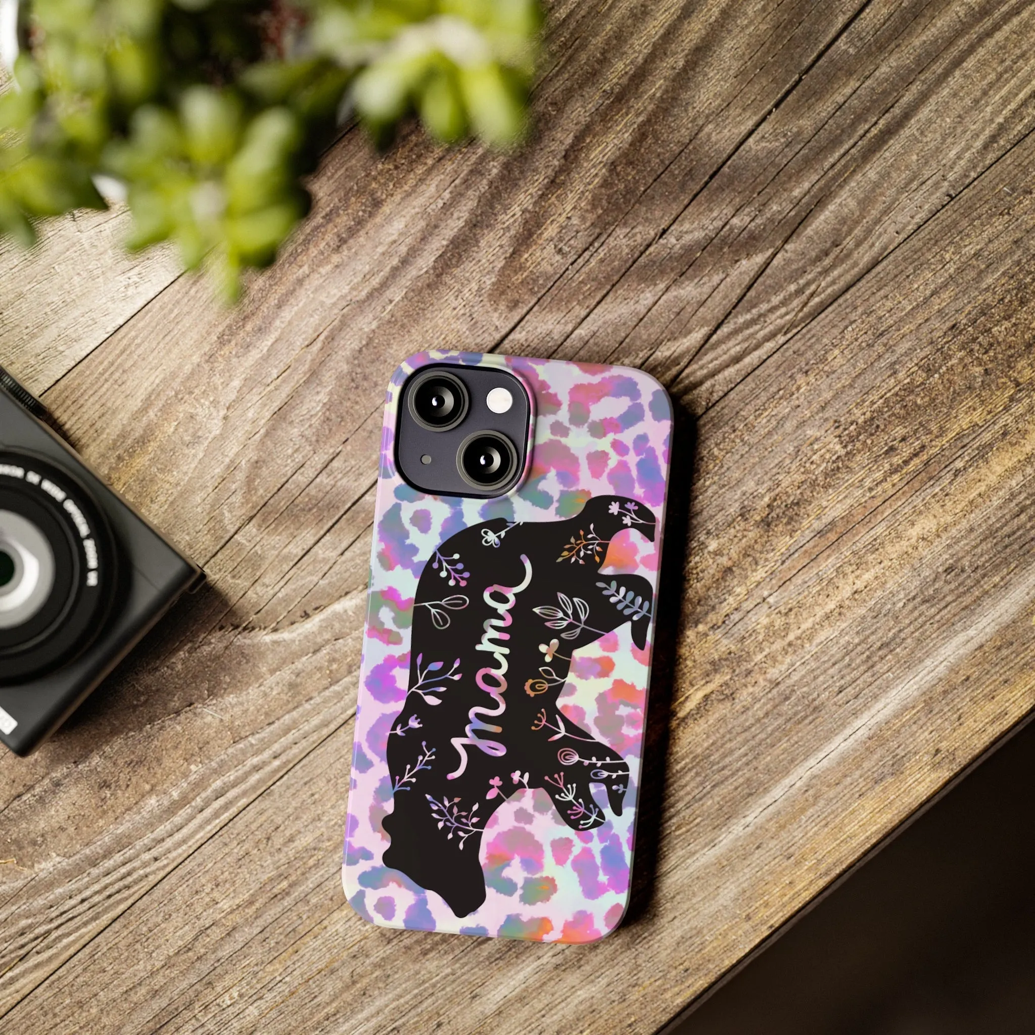 Mama Bear Cheetah iPhone Slim Phone Cases