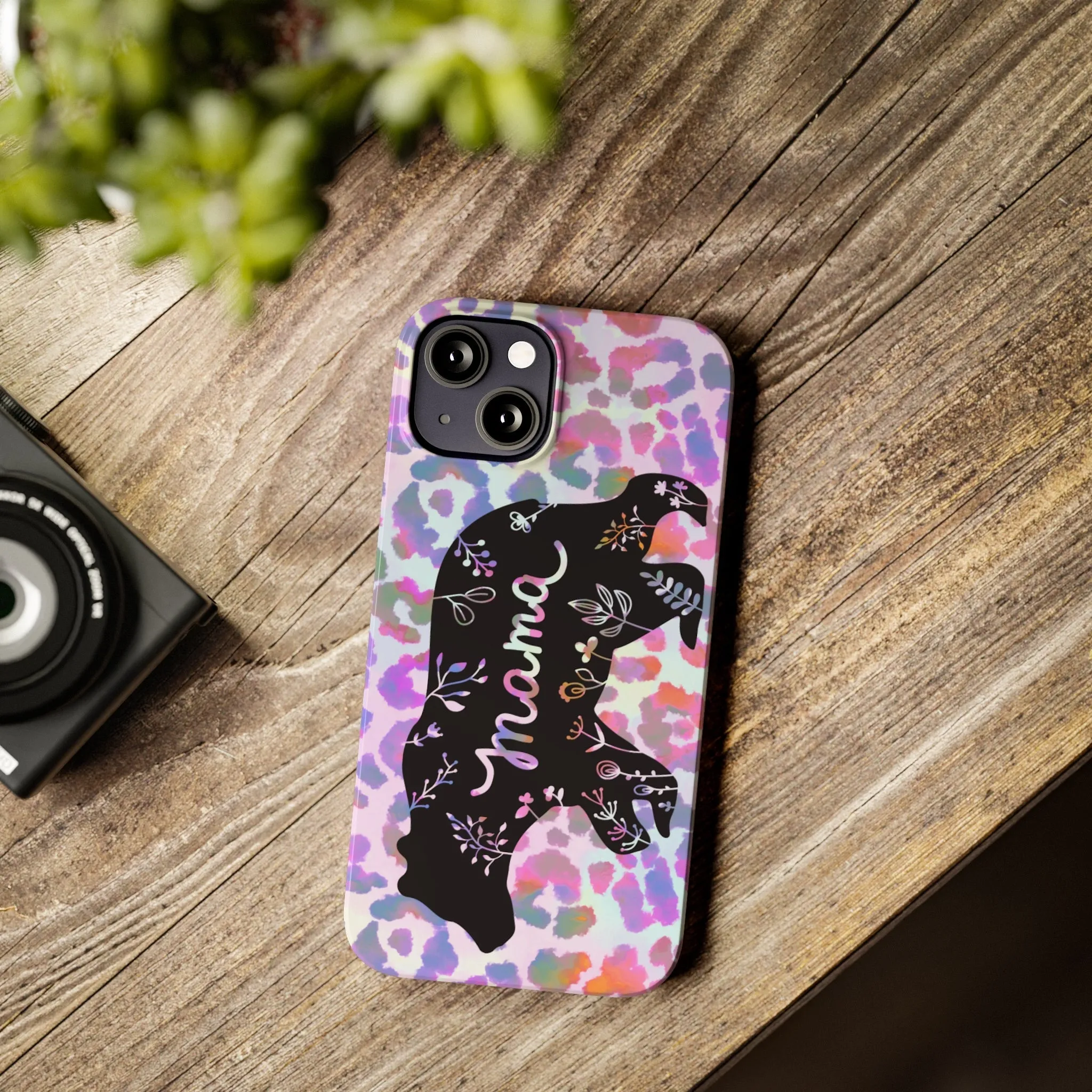 Mama Bear Cheetah iPhone Slim Phone Cases