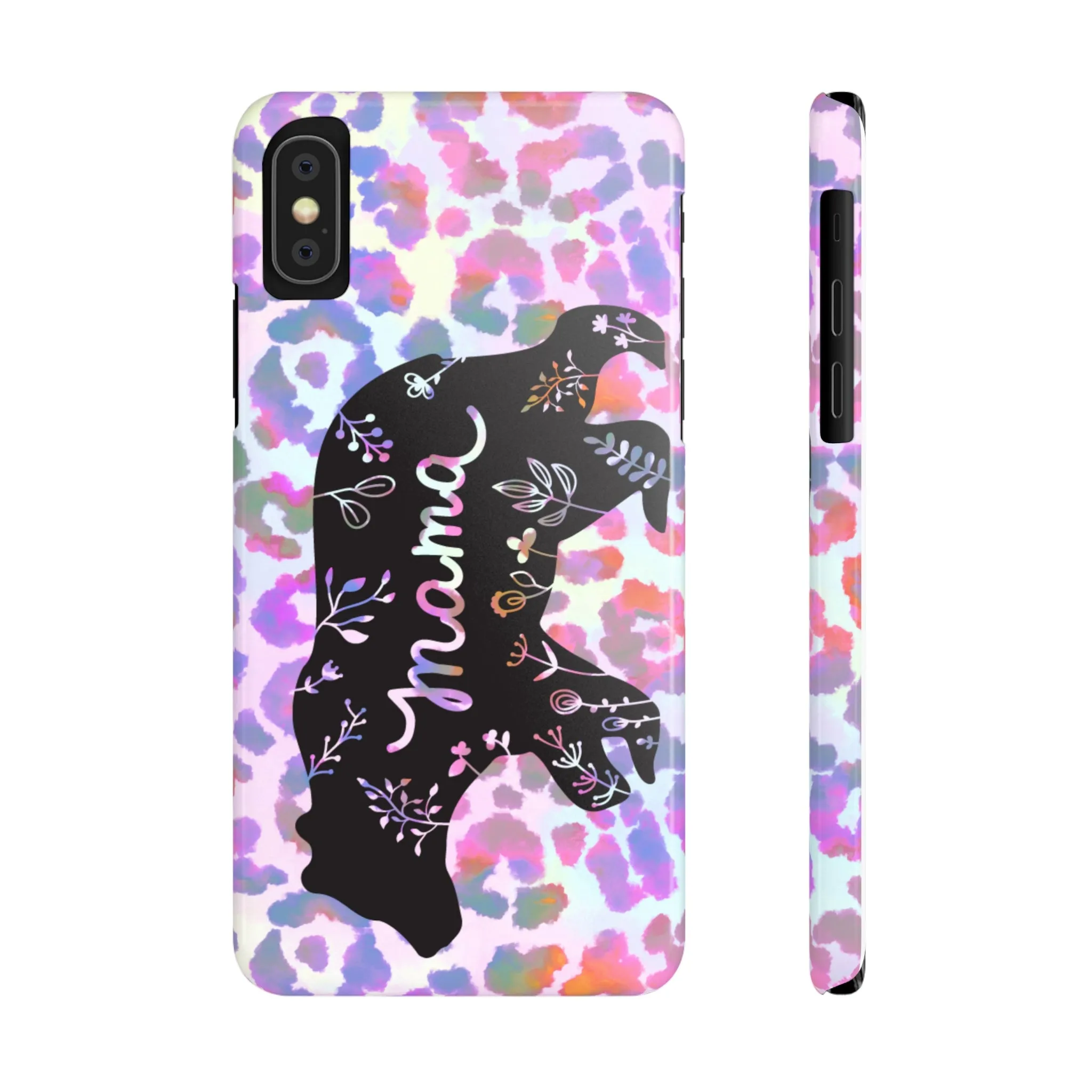 Mama Bear Cheetah iPhone Slim Phone Cases