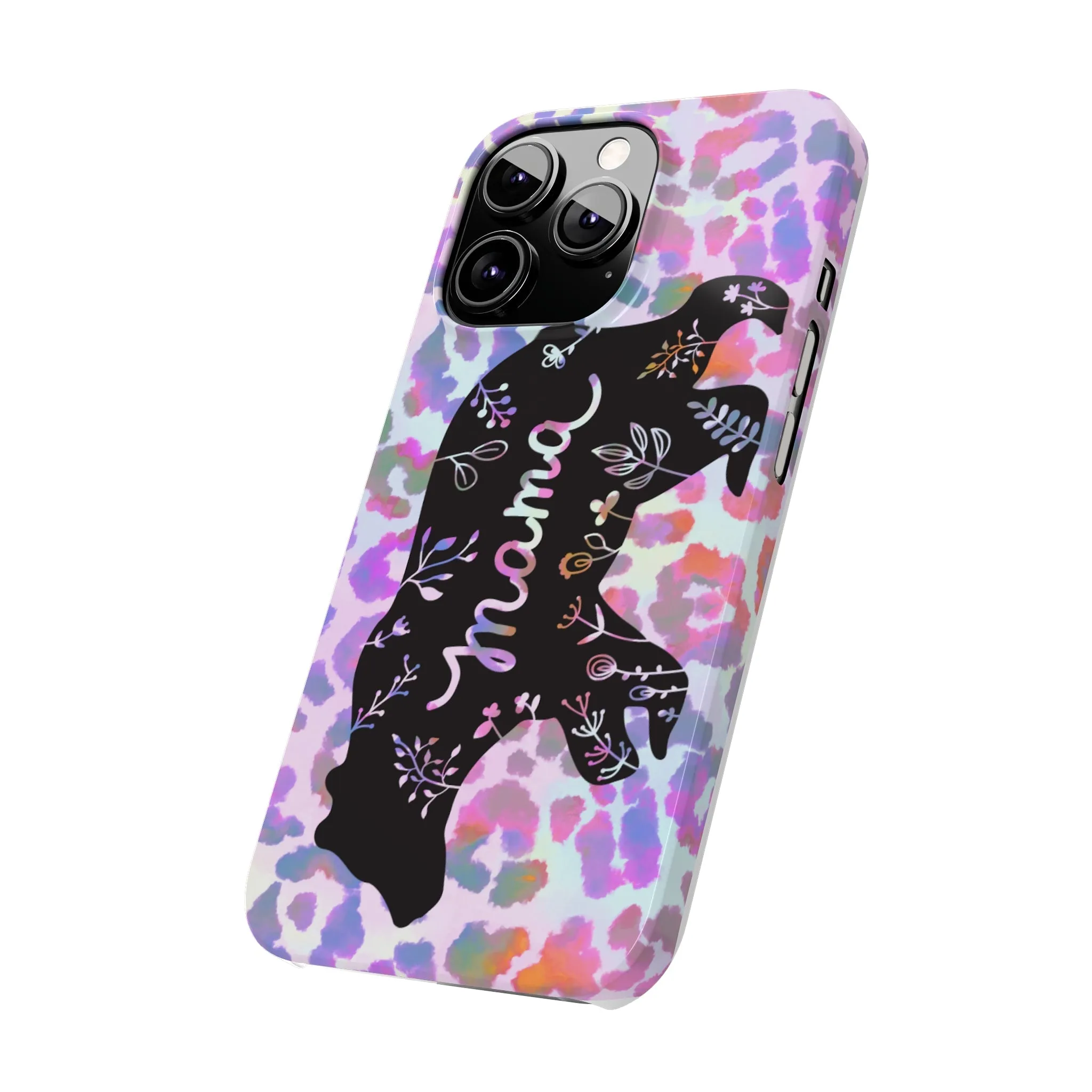 Mama Bear Cheetah iPhone Slim Phone Cases