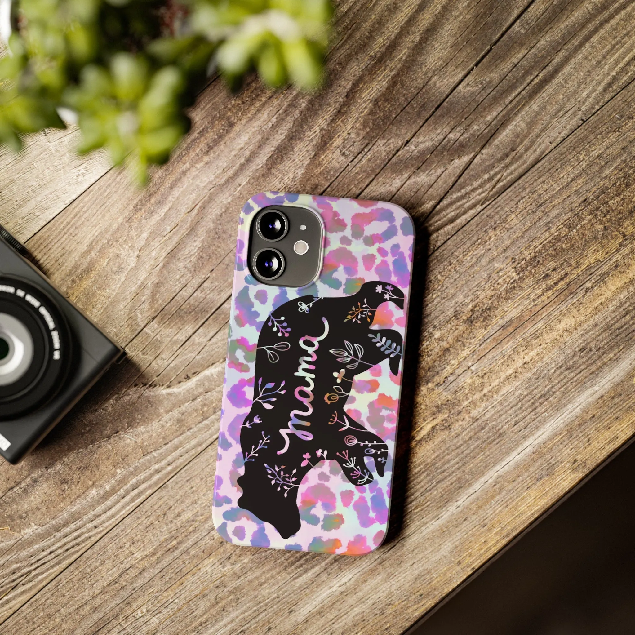 Mama Bear Cheetah iPhone Slim Phone Cases