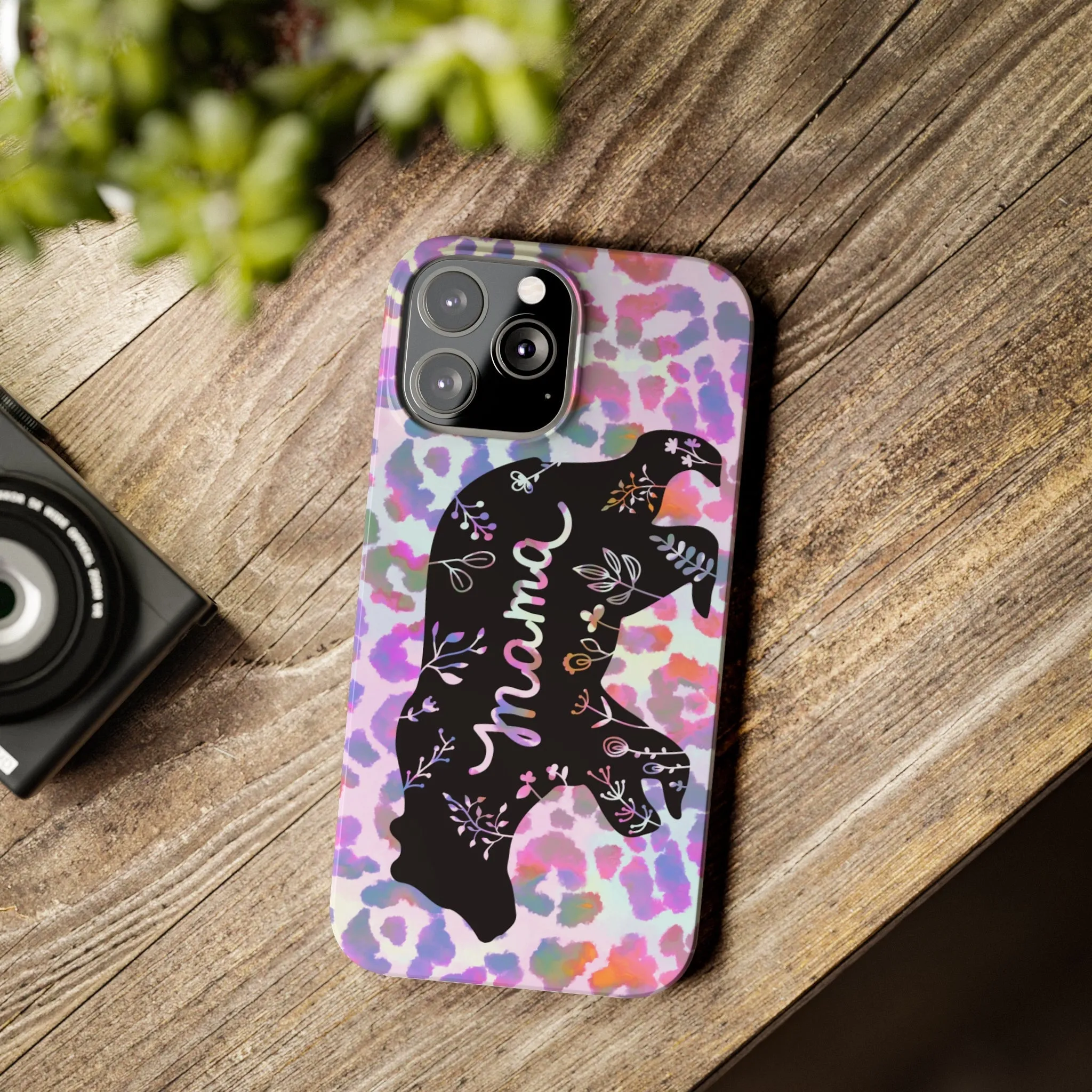 Mama Bear Cheetah iPhone Slim Phone Cases