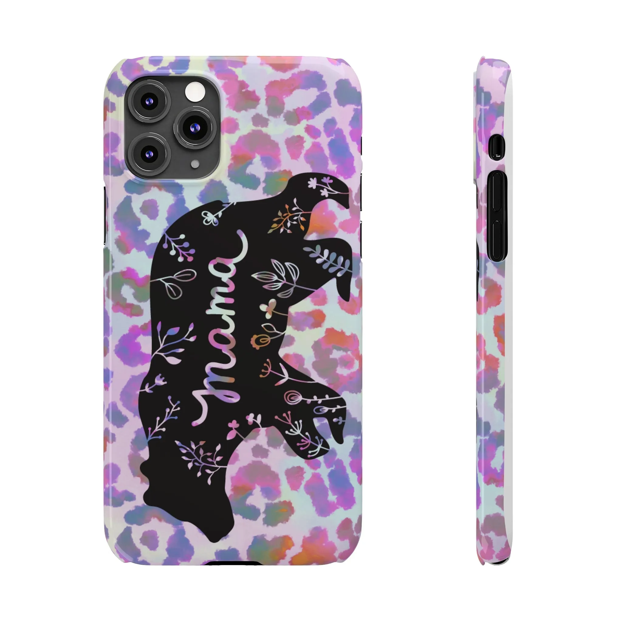 Mama Bear Cheetah iPhone Slim Phone Cases