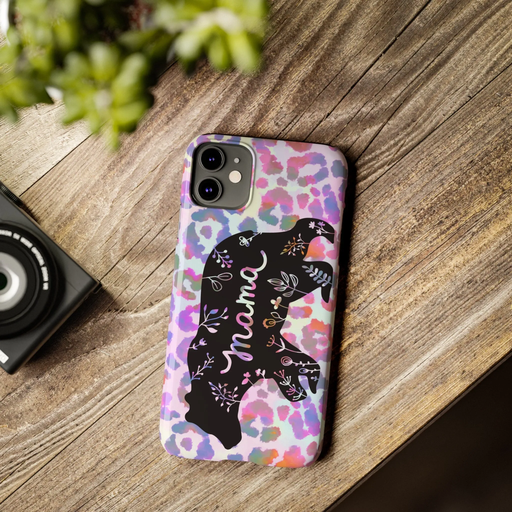 Mama Bear Cheetah iPhone Slim Phone Cases
