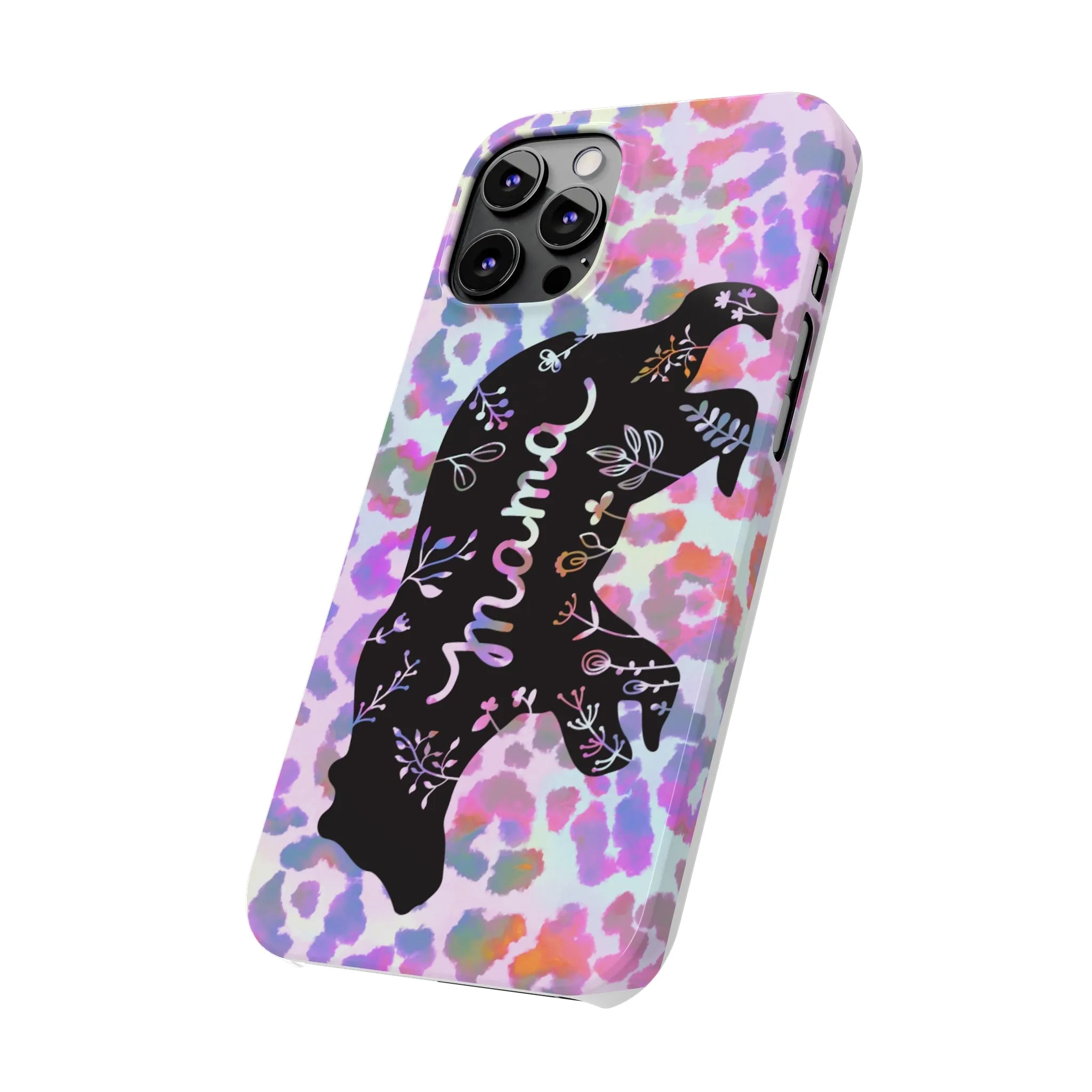 Mama Bear Cheetah iPhone Slim Phone Cases