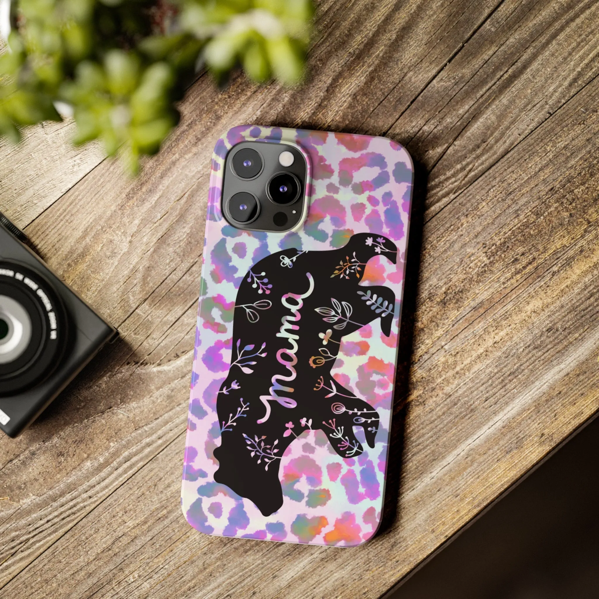 Mama Bear Cheetah iPhone Slim Phone Cases