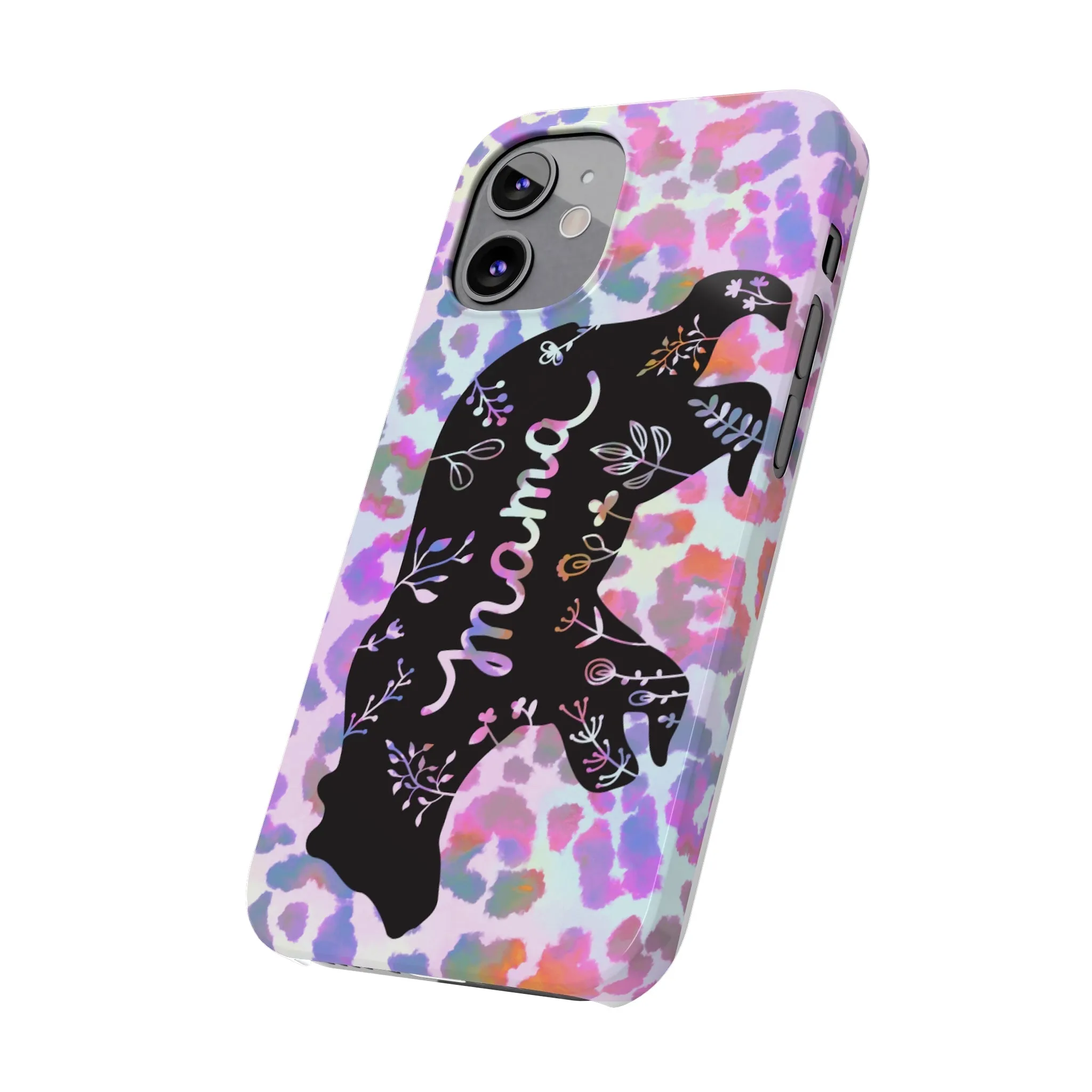 Mama Bear Cheetah iPhone Slim Phone Cases