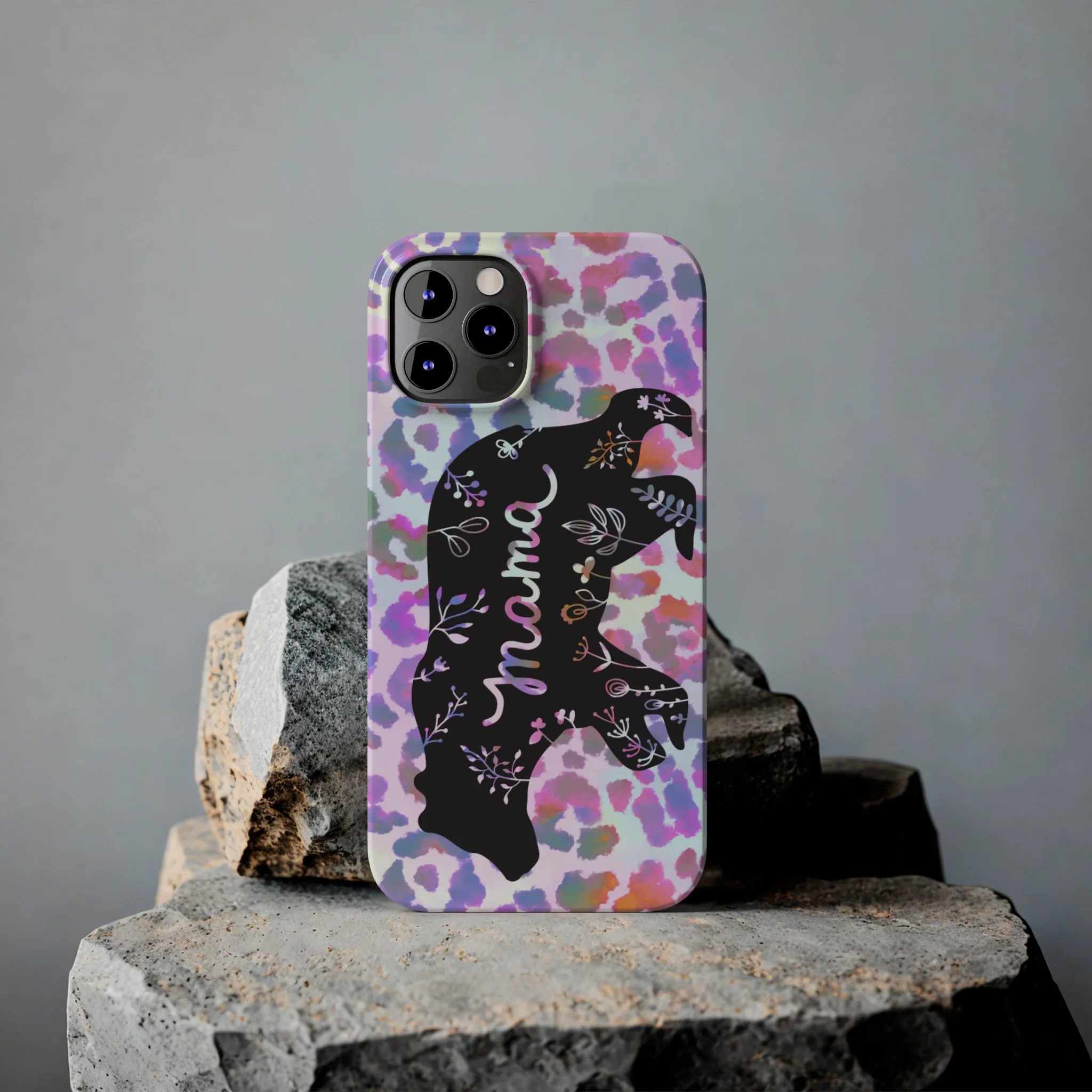 Mama Bear Cheetah iPhone Slim Phone Cases