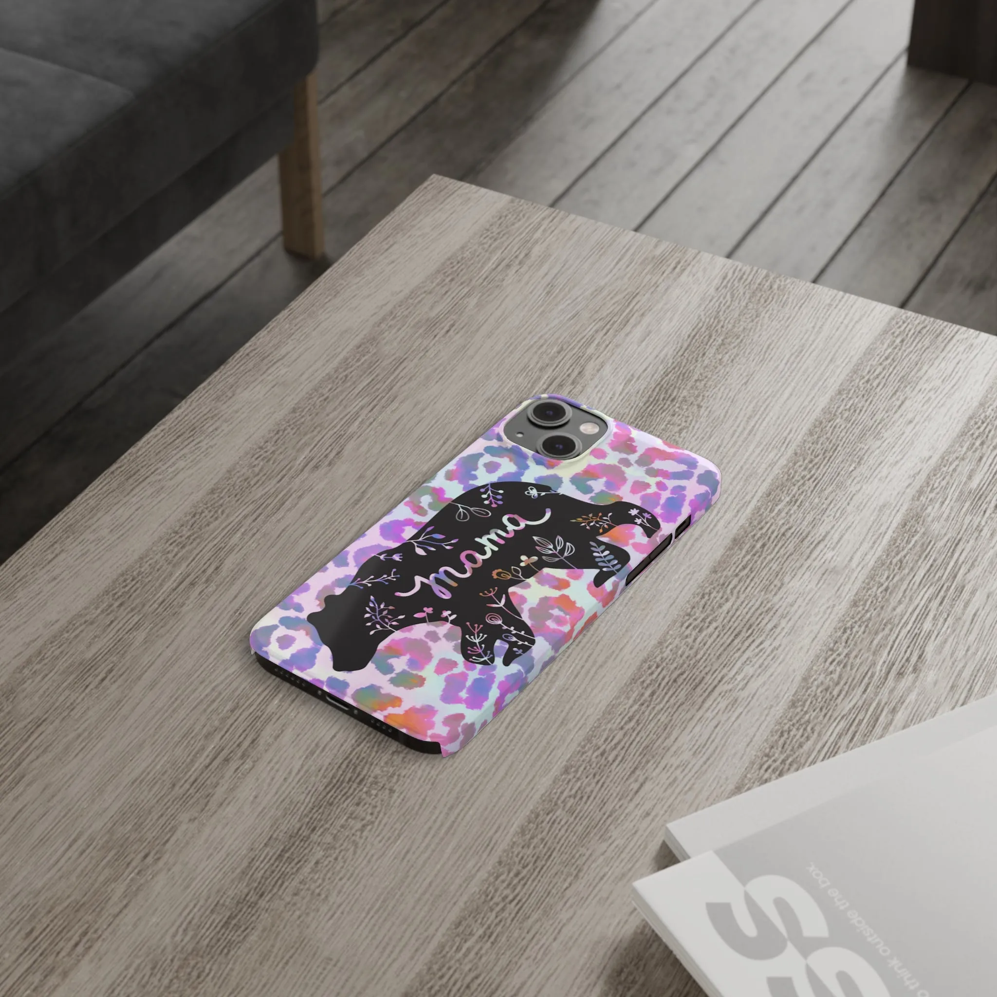 Mama Bear Cheetah iPhone Slim Phone Cases