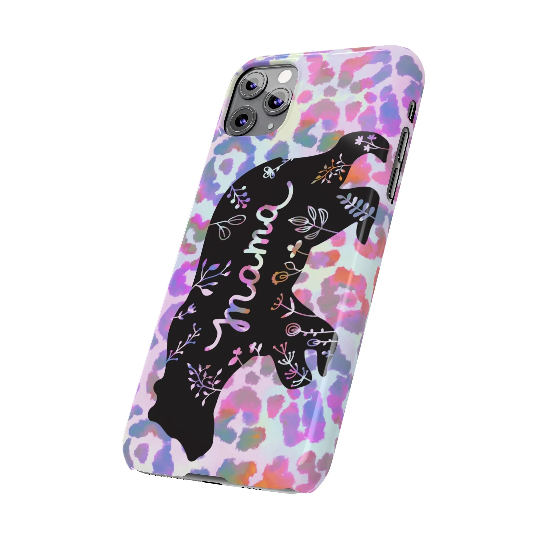 Mama Bear Cheetah iPhone Slim Phone Cases