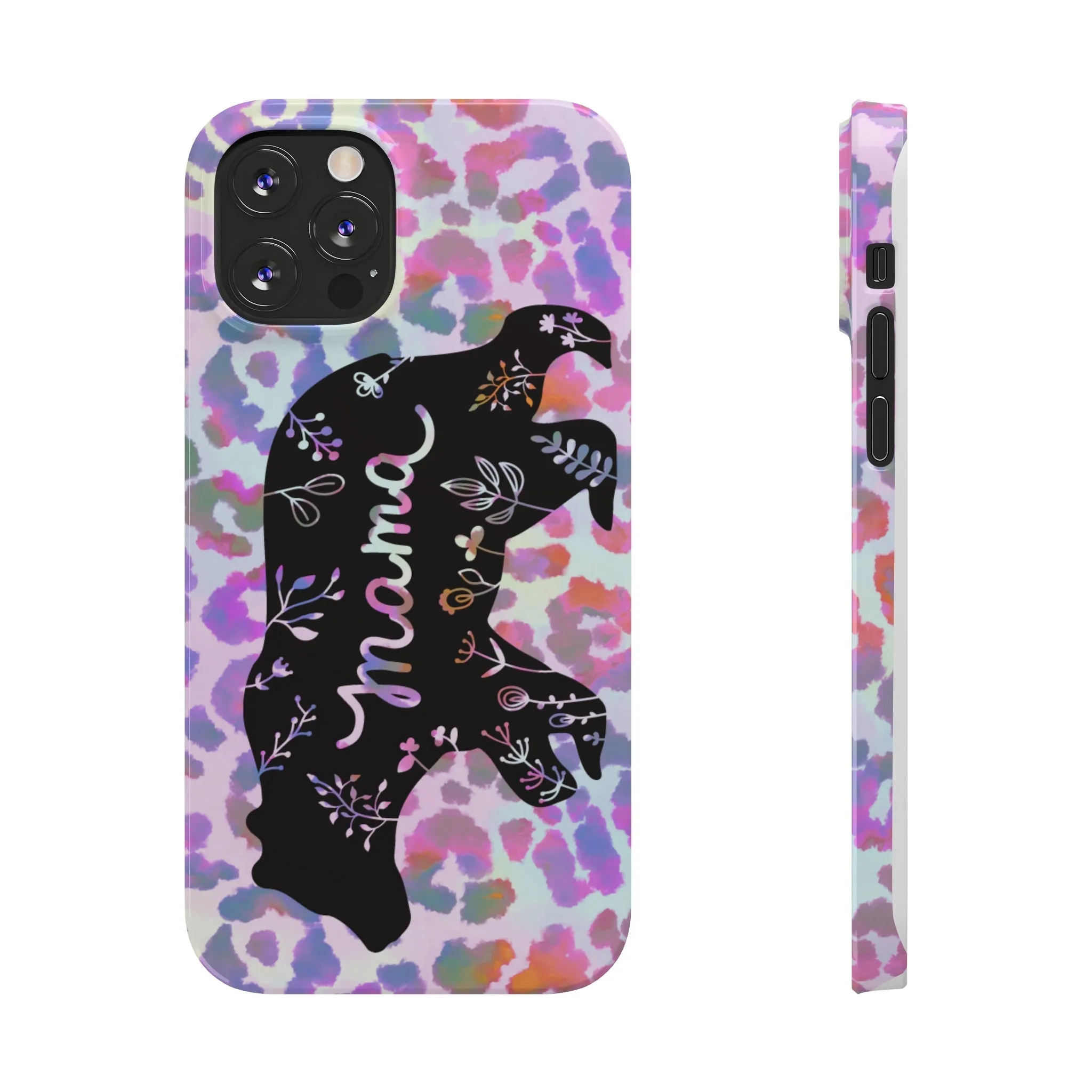 Mama Bear Cheetah iPhone Slim Phone Cases