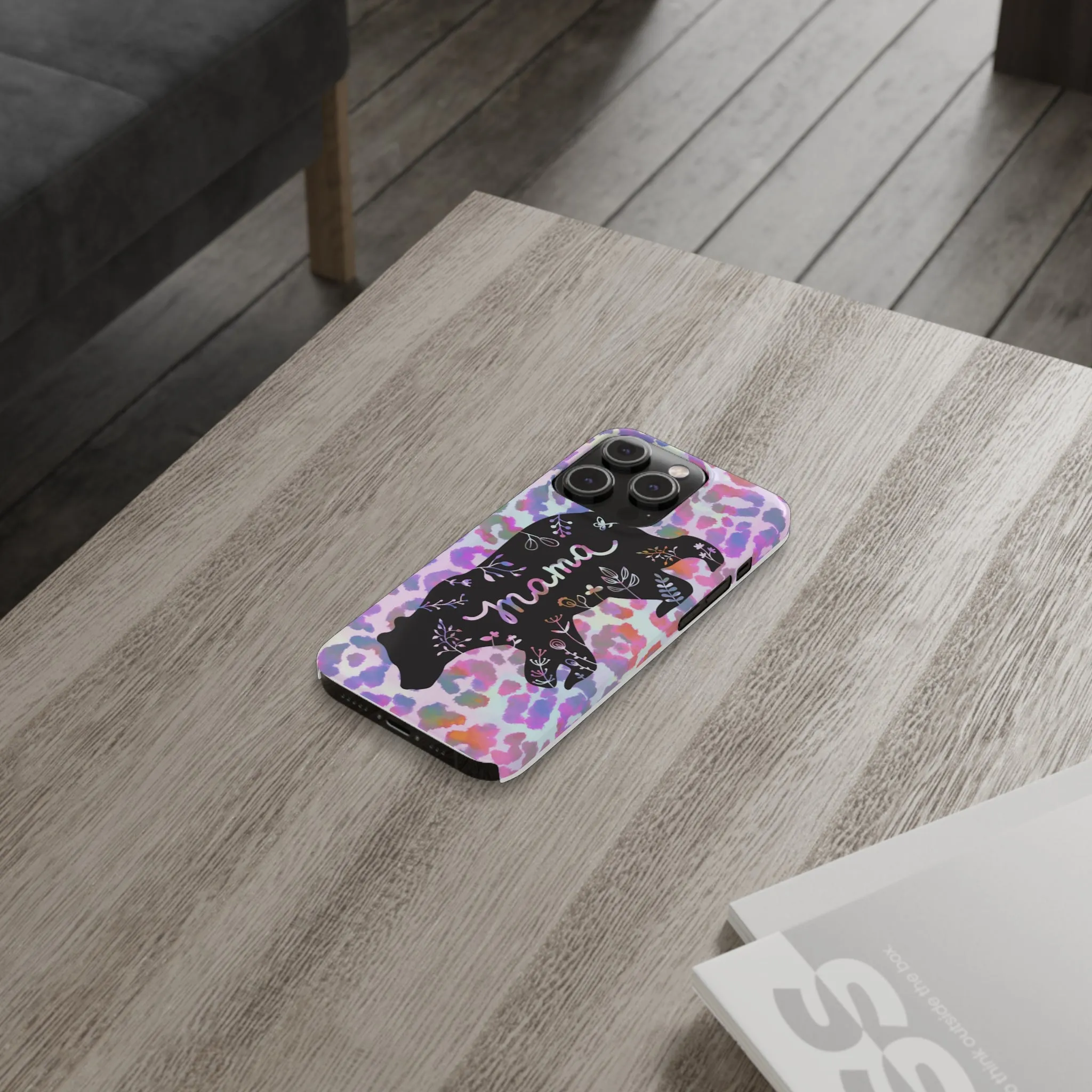 Mama Bear Cheetah iPhone Slim Phone Cases