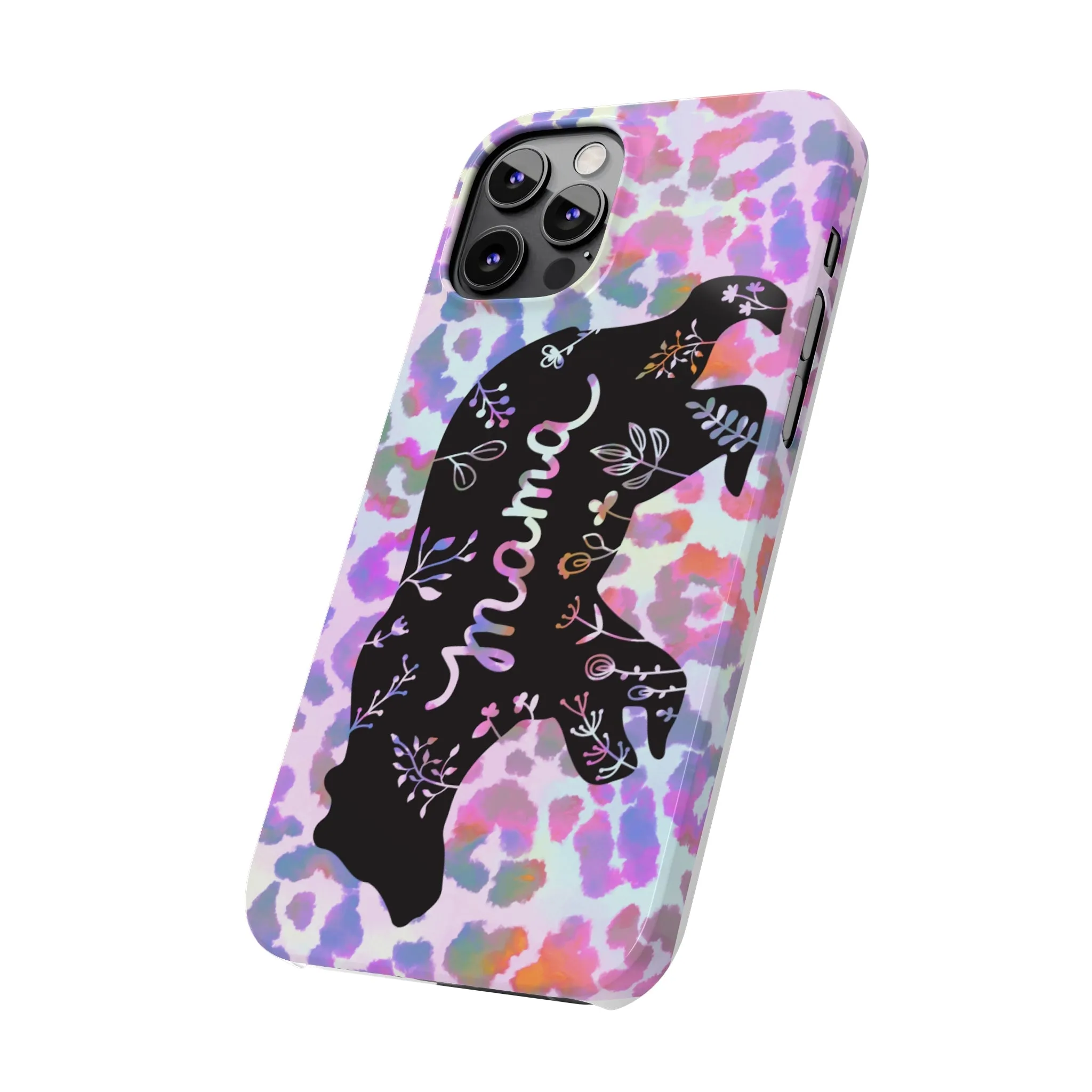 Mama Bear Cheetah iPhone Slim Phone Cases