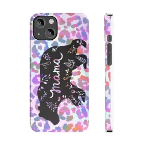 Mama Bear Cheetah iPhone Slim Phone Cases