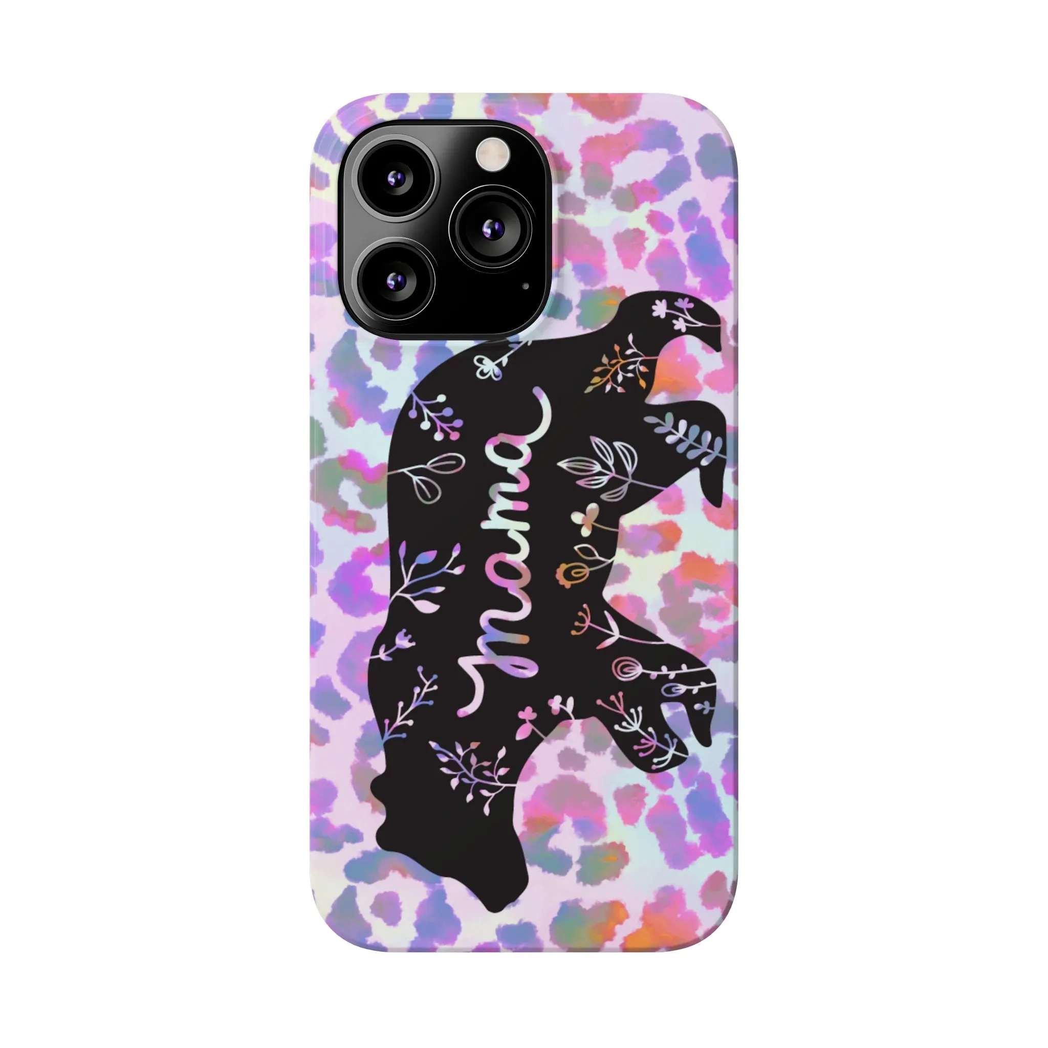 Mama Bear Cheetah iPhone Slim Phone Cases
