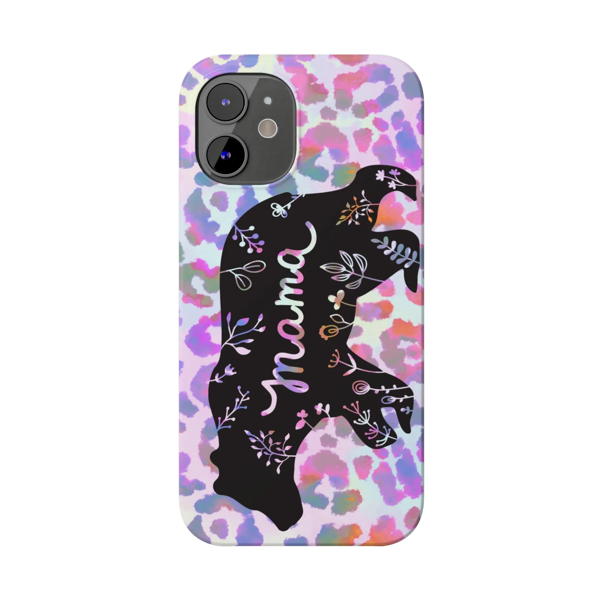 Mama Bear Cheetah iPhone Slim Phone Cases