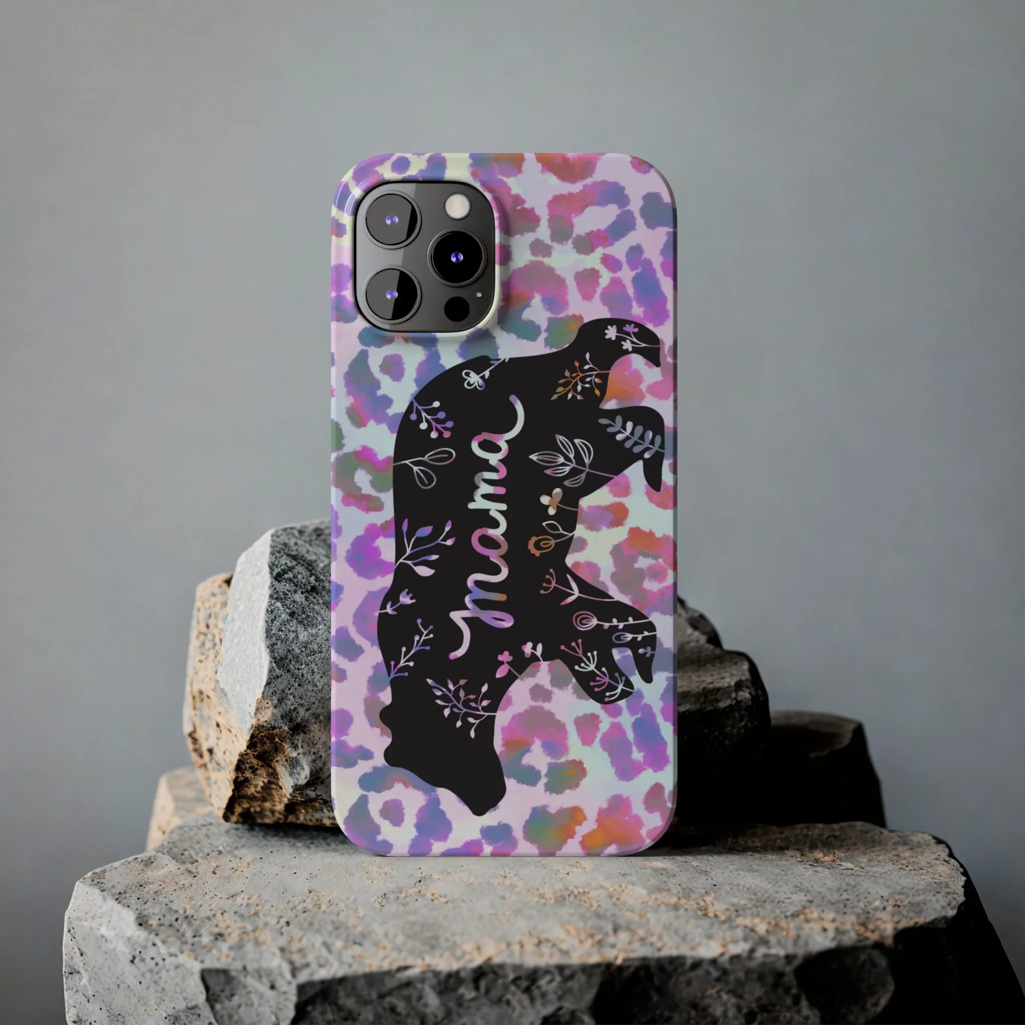 Mama Bear Cheetah iPhone Slim Phone Cases