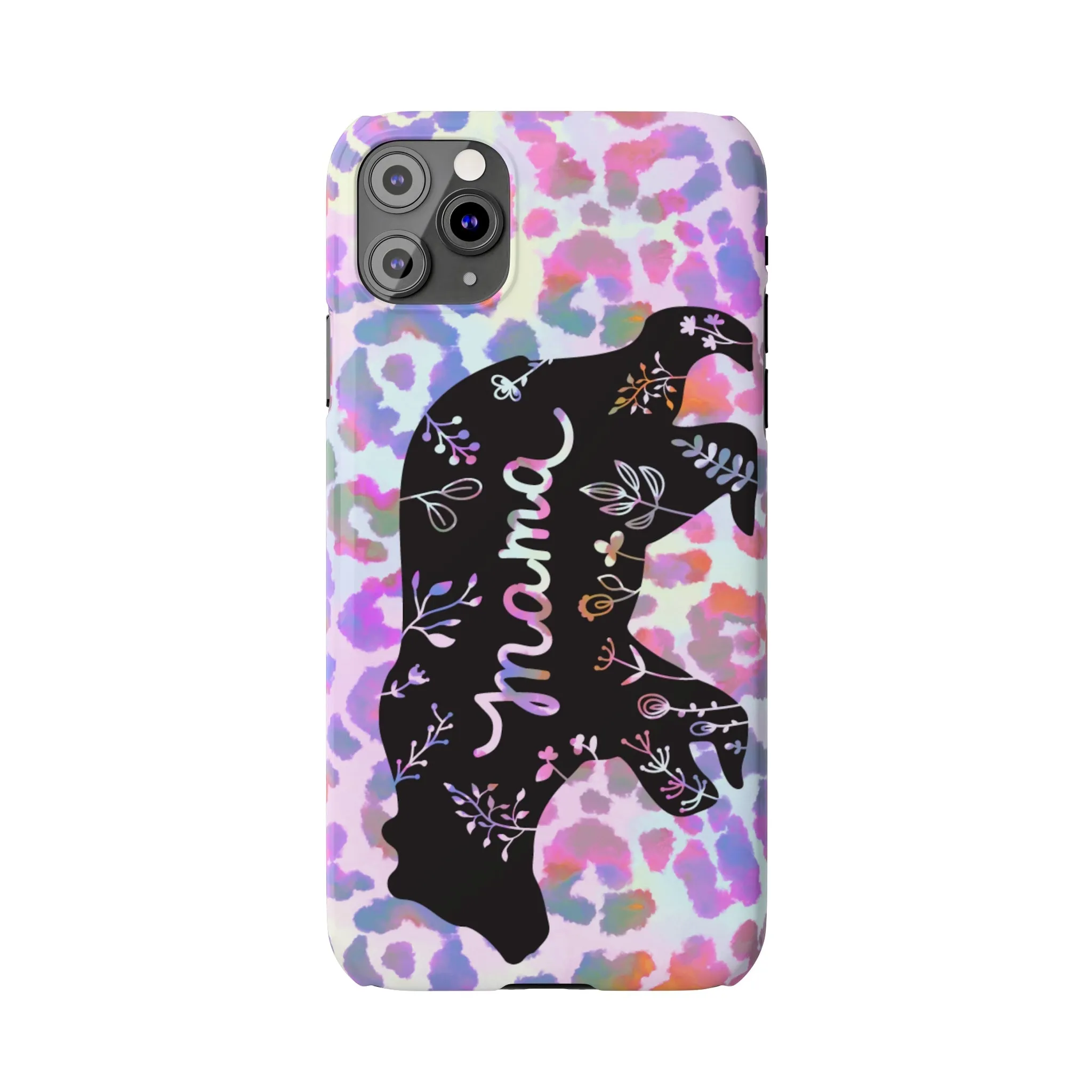 Mama Bear Cheetah iPhone Slim Phone Cases